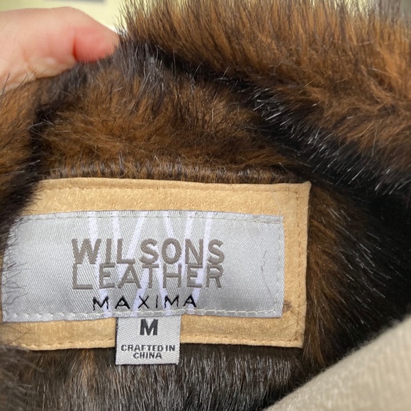 Wilson’s Maxima suede faux fur jacket medium - Picture 5 of 8